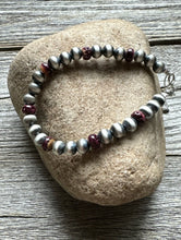 Load image into Gallery viewer, Genuine Purple Spiny Oyster 6mm 7 Inch 925 Sterling Silver Pearls Bead Bracelet
