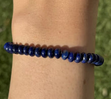 Load image into Gallery viewer, Lapis Lazuli 7 Inch Stretch Bead Bracelet Gift Southwestern