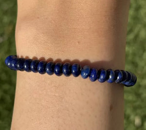 Lapis Lazuli 7 Inch Stretch Bead Bracelet Gift Southwestern