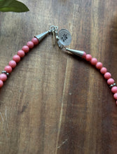 Load image into Gallery viewer, Tommy Rosita Singer T R Sterling Silver Pink Choker Bead Necklace 15 Inch