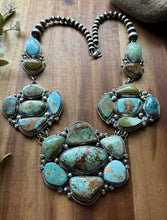Load image into Gallery viewer, Navajo Sterling Silver Number # 8 Squash Blossom Naja Necklace C Yazzie