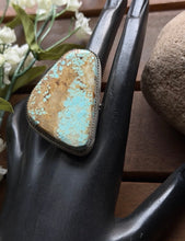 Load image into Gallery viewer, Navajo Native Sterling Silver Number 8 Turquoise Adjustable Ring Leslie Nez Gift