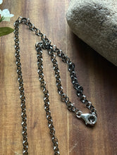 Load image into Gallery viewer, Navajo Sterling Silver Black Jack Turquoise Cluster Chain Lariat Necklace CY