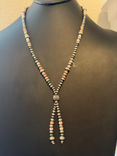 Load image into Gallery viewer, Sterling silver pink conch bead necklace 32 inch