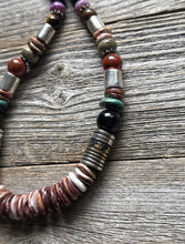 Load image into Gallery viewer, Tommy &amp; Rosita Singer T R Sterling Silver Purple Spiny Oyster Bead Necklace 20