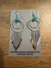 Load image into Gallery viewer, Navajo sterling silver turquoise earrings