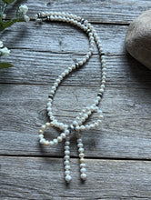 Load image into Gallery viewer, Bow Sterling Silver Freshwater Pearls Bead Necklace. 18 inch