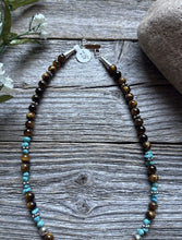 Load image into Gallery viewer, Tommy Rosita Singer T R Sterling Silver Tigers Eye Choker Bead Necklace 15 Inch