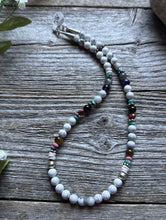 Load image into Gallery viewer, Tommy Rosita Singer T R Sterling Silver Multi Stone Choker Bead Necklace 15 Inch