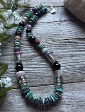 Load image into Gallery viewer, Tommy Rosita Singer T R Sterling Silver Blue Turquoise Bead Necklace 20 Inch