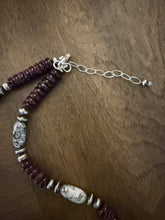 Load image into Gallery viewer, Sterling silver purple spiny oyster wb turquoise bead necklace 18 inch
