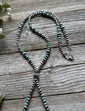 Load image into Gallery viewer, Jacla Sterling Silver Multi Graduated Turquoise Pearls Bead Necklace 24 inch