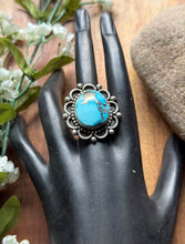 Load image into Gallery viewer, Native American 925 Sterling Silver Turquoise Ring. Size 8. Mary Ellen Gift