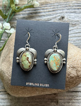 Load image into Gallery viewer, Navajo Sterling Silver Royston Turquoise Earrings C Yazzie
