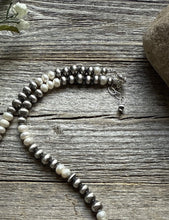 Load image into Gallery viewer, Freshwater Pearls Multi Graduated Sterling Silver Bead Necklace 18 inch