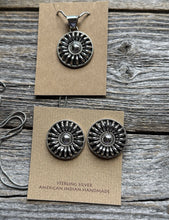 Load image into Gallery viewer, Navajo Native Sterling Silver Necklace Earrings Chain Set PA Gift 24 Inch