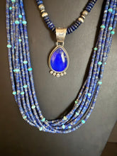 Load image into Gallery viewer, Navajo sterling silver lapis 3 piece set