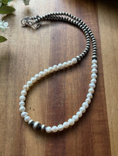 Load image into Gallery viewer, Sterling Silver Freshwater Pearl W Multi Bead Pearls Necklace. 18 Inch. Gift