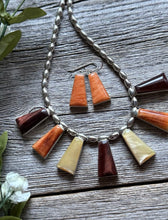 Load image into Gallery viewer, Vintage Pawn Native Sterling Silver Orange Purple Spiny Oyster Necklace Set