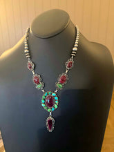 Load image into Gallery viewer, Navajo sterling silver purple spiny sonoran necklace