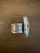 Load image into Gallery viewer, Navajo sterling silver  turquoise royston ring adjustable