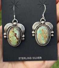 Load image into Gallery viewer, Navajo Sterling Silver Royston Turquoise Earrings C Yazzie