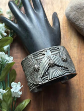 Load image into Gallery viewer, Sunshine Reeves Sterling Silver Thunderbird Cuff Bracelet Navajo