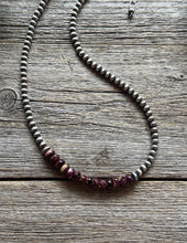 Load image into Gallery viewer, Purple Spiny Oyster 4mm Sterling Silver Pearls Choker Bead Necklace 16 Inch Gift