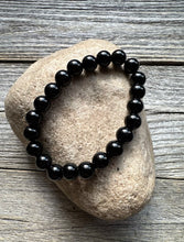 Load image into Gallery viewer, Black Onyx 7 Inch Stretch Bead Bracelet Gift Southwestern