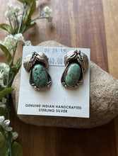 Load image into Gallery viewer, Native American Sterling Silver Turquoise Earrings Mary Ellen
