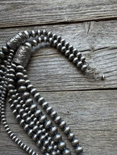 Load image into Gallery viewer, 4,5,6,7,8 Multi Strand 925 Sterling Silver Oxidized Pearls Bead Necklace 24 Inch