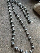 Load image into Gallery viewer, Sterling Silver 10mm Pearls Rosary Bead Necklace. 20 Inch.