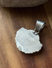 Load image into Gallery viewer, Navajo Sterling Silver Turquoise Quarter Dollar Coin Pendant. KY