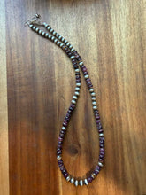 Load image into Gallery viewer, Sterling silver purple spiny oyster necklace 18inch