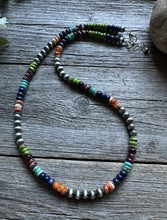 Load image into Gallery viewer, Sterling silver multistone necklace 20 Inch