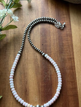 Load image into Gallery viewer, Sterling Silver Pink Conch W Multi Bead Pearls Necklace. 18 Inch. Gift