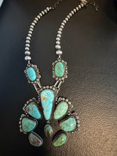 Load image into Gallery viewer, Navajo sterling silver royston naja necklace 22 inch