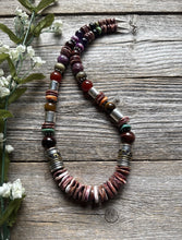 Load image into Gallery viewer, Tommy &amp; Rosita Singer T R Sterling Silver Purple Spiny Oyster Bead Necklace 20