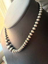 Load image into Gallery viewer, Sterling silver graduated 7 mm to 16 mm bead necklace