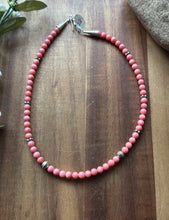Load image into Gallery viewer, Tommy Rosita Singer T R Sterling Silver Pink Choker Bead Necklace 15 Inch