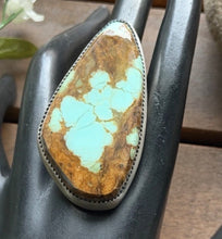 Load image into Gallery viewer, Navajo Native Sterling Silver Number 8 Turquoise Adjustable Ring Leslie Nez Gift