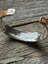 Load image into Gallery viewer, Zuni Native Sterling Silver Spiny Oyster Inlay Cuff Bracelet Glendora Booqua
