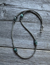 Load image into Gallery viewer, Lot of 5 Sterling Silver Turquoise Pearls Bead Necklaces Set. 16 - 24 inch. Gift