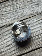 Load image into Gallery viewer, Native American Navajo Sterling Silver Turquoise Ring. Size 8.5 H Happy Piasso