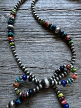 Load image into Gallery viewer, Bow Multi Stone Sterling Silver 4mm Pearls Bead Necklace. 16 Inch. Gift