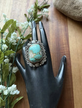 Load image into Gallery viewer, Navajo Sterling Silver Turquoise Adjustable Ring Etta Enditto Gift