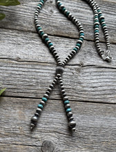 Load image into Gallery viewer, Jacla Sterling Silver Multi Graduated Turquoise Pearls Bead Necklace 24 inch