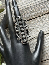 Load image into Gallery viewer, Navajo Native Sterling Silver Stamped Ring Size 7.5 Geneva