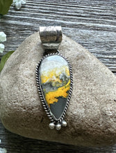 Load image into Gallery viewer, Native American Sterling Silver Yellow Bumblebee Jasper Pendant Tillie Jon Gift