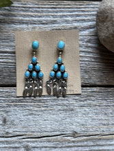 Load image into Gallery viewer, Native American Sterling Silver Turquoise Earrings Geneva